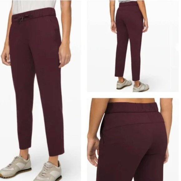 Lululemon On the Fly 7/8 pants Size 8 Luxtreme Cassis - Picture 1 of 8